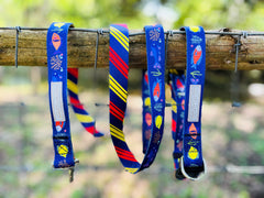 blue yellow red tropical fish coral dog leash