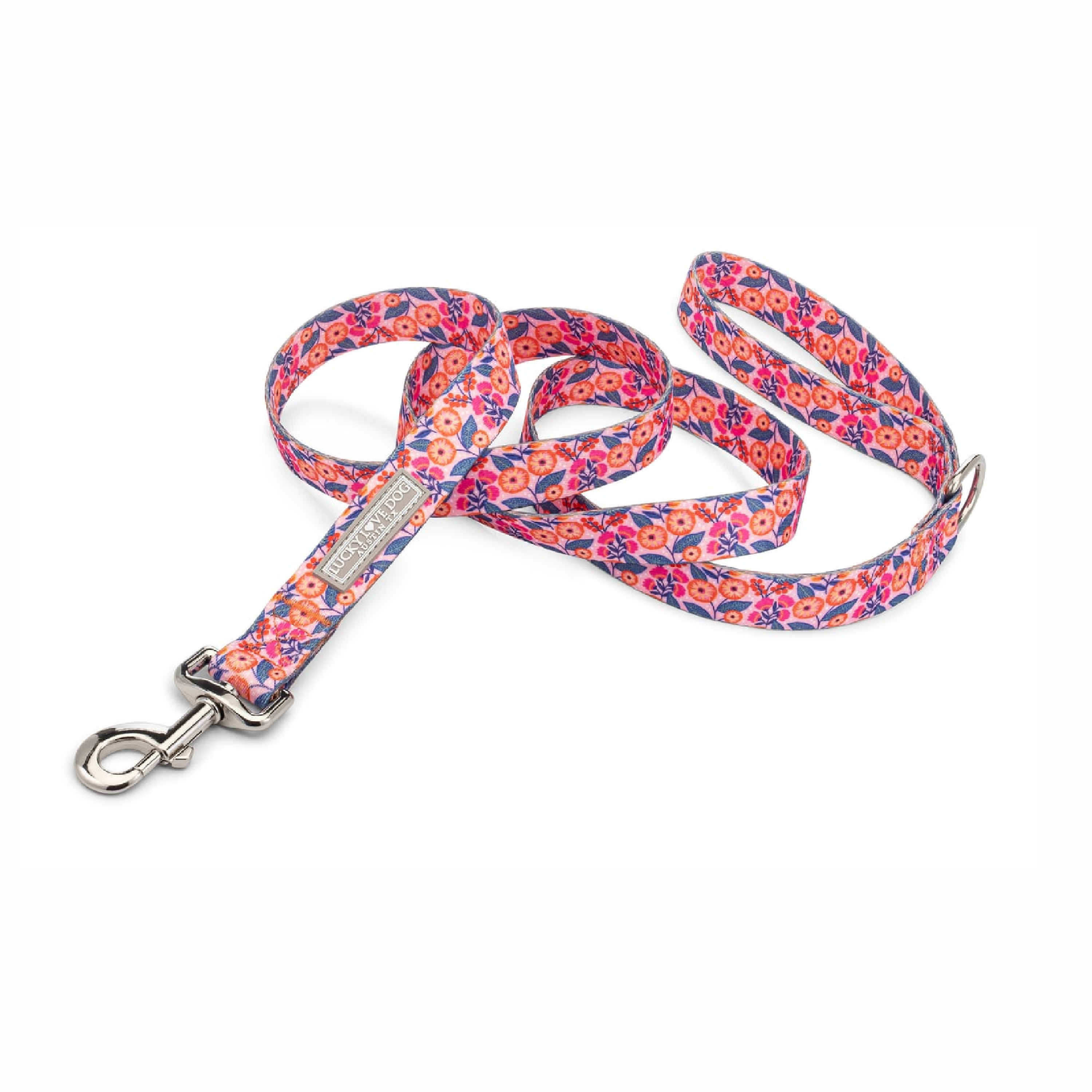 Lucky Love Dog Rosie Pink Floral Dog Collar and Leash LuckyLoveDog