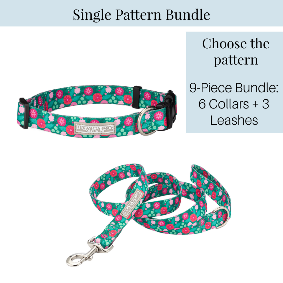 Single Pattern Collar+Leash Bundle- Wholesale
